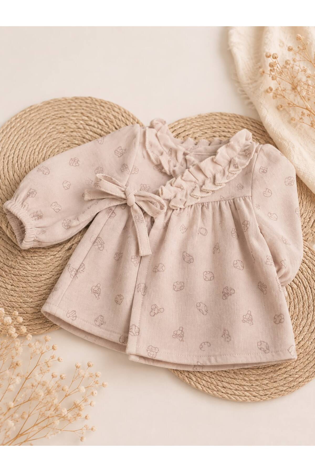 Premium Kız Bebek 10 Parça Hastane Çıkış Seti – Pudra
